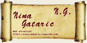 Nina Gatarić vizit kartica